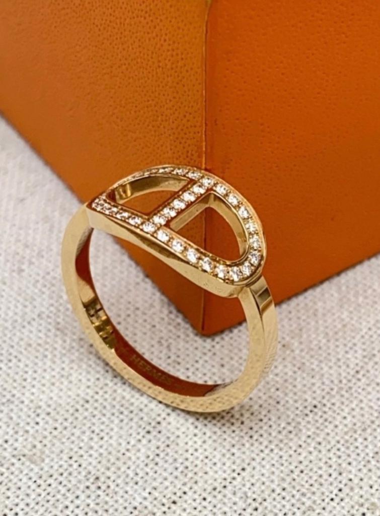 Ring Hermès goud nieuw gepolijst chaine d 'ancre, Bijoux, Sacs & Beauté, Bagues, Neuf, Femme ou Homme, Or, Or