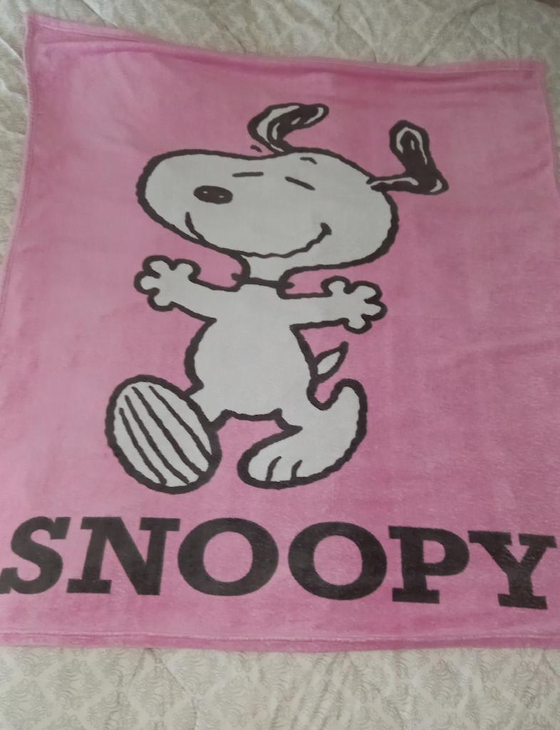 Plaid polaire Snoopy, Enlèvement ou Envoi, Utilisé, 100 cm ou plus, Couverture