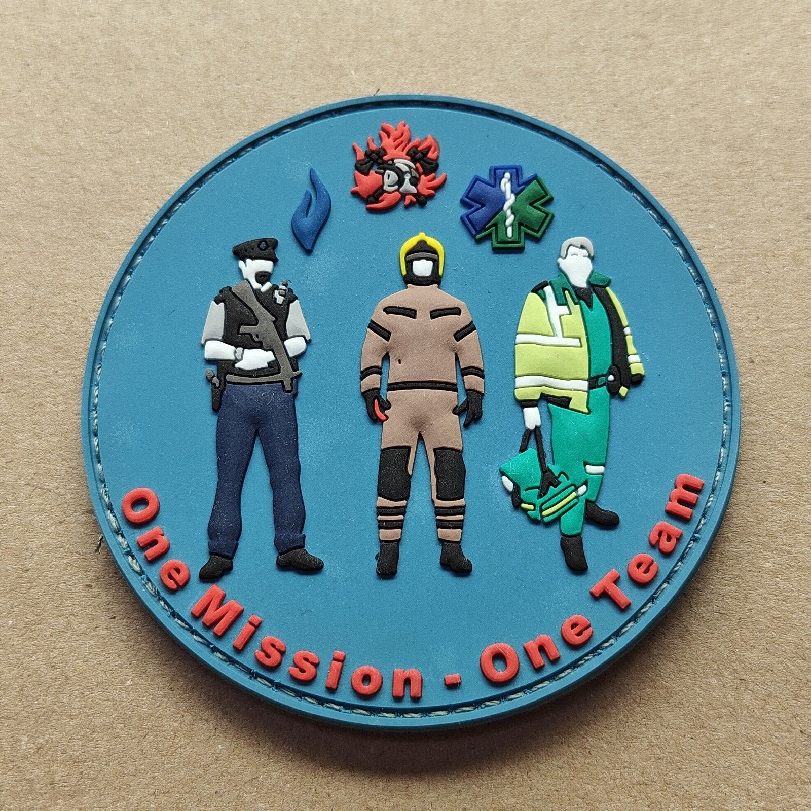 Services d'urgence 3D PVC Police - Sapeurs-Pompiers - Presta, Collections, Enlèvement ou Envoi, Autres, Emblème ou Badge