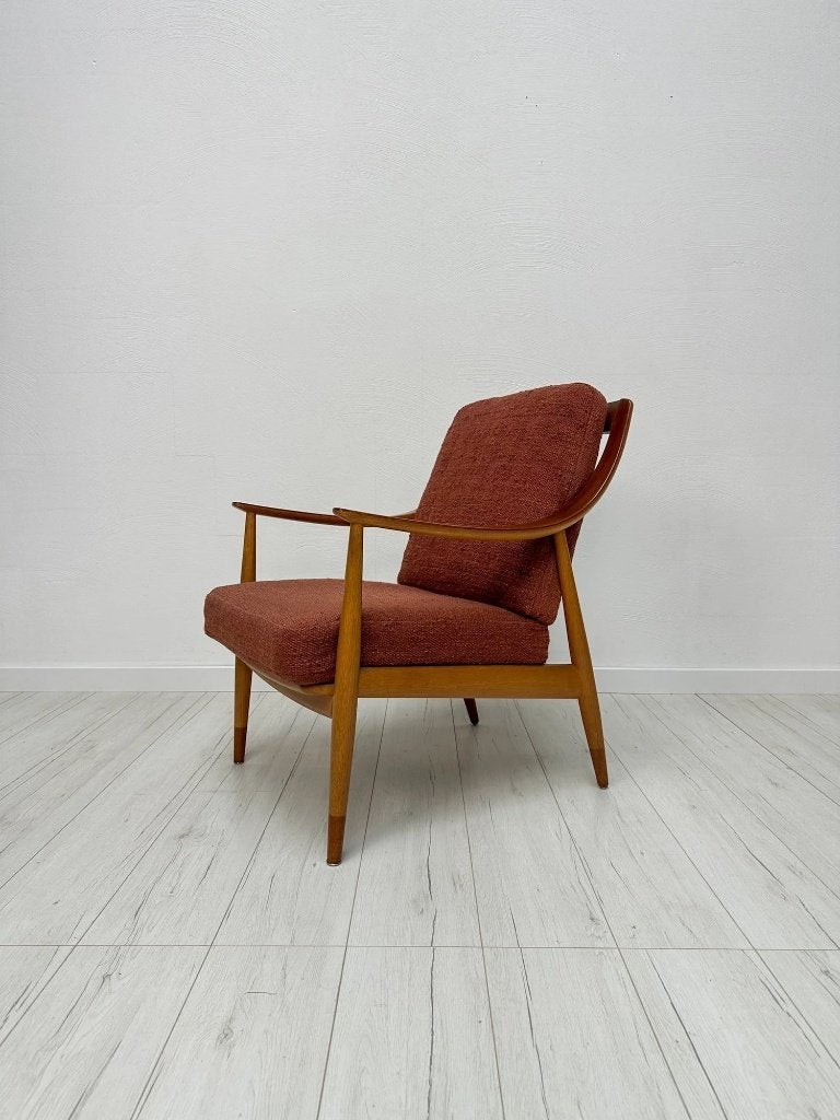Fauteuil FD 145 Peter Hvidt chêne France & Daverkosen 50s, Antiquités & Art, Enlèvement