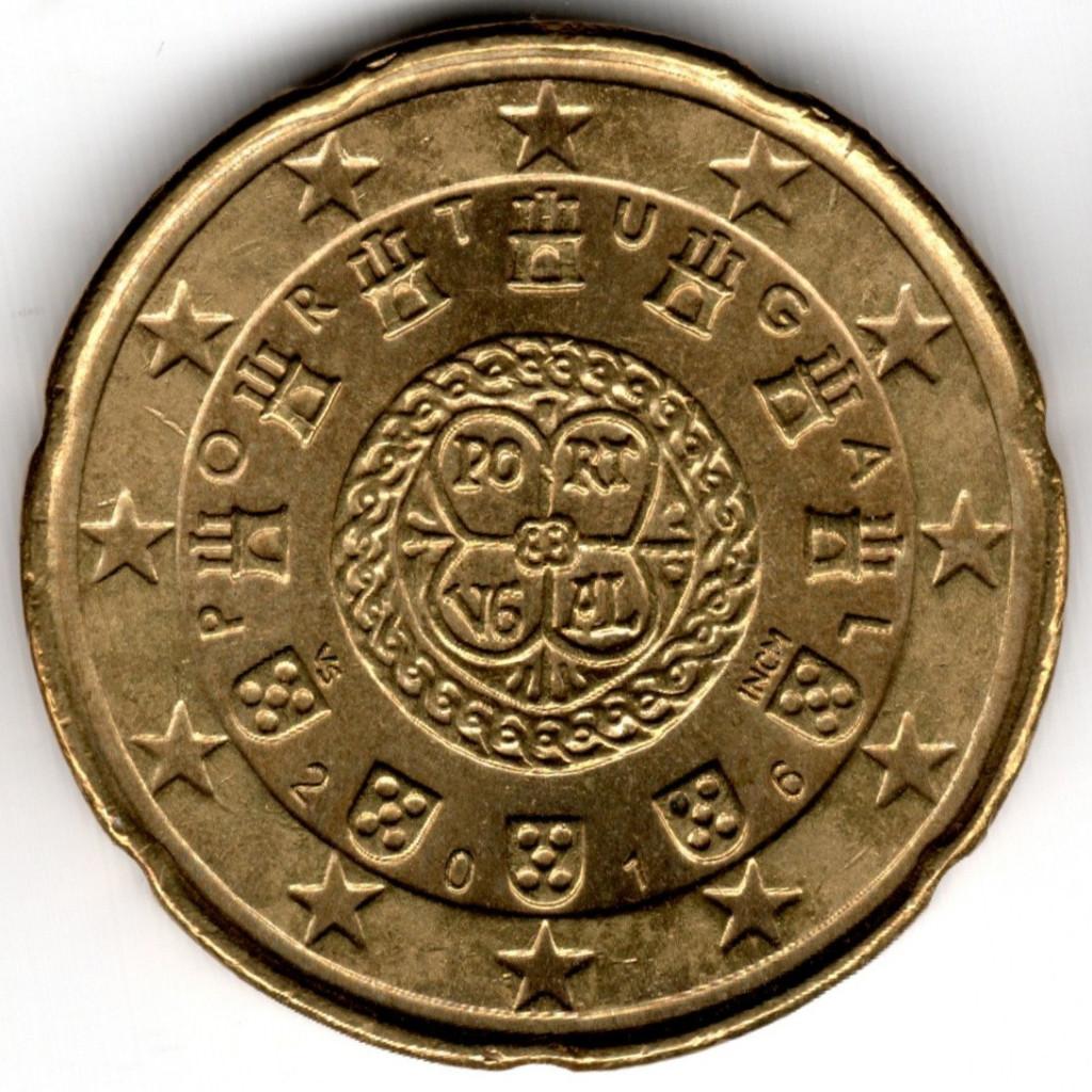 Portugal : 20 cents 2016 KM #764 Réf 16206, Timbres & Monnaies, Enlèvement ou Envoi, Portugal, 20 centimes, Monnaie en vrac