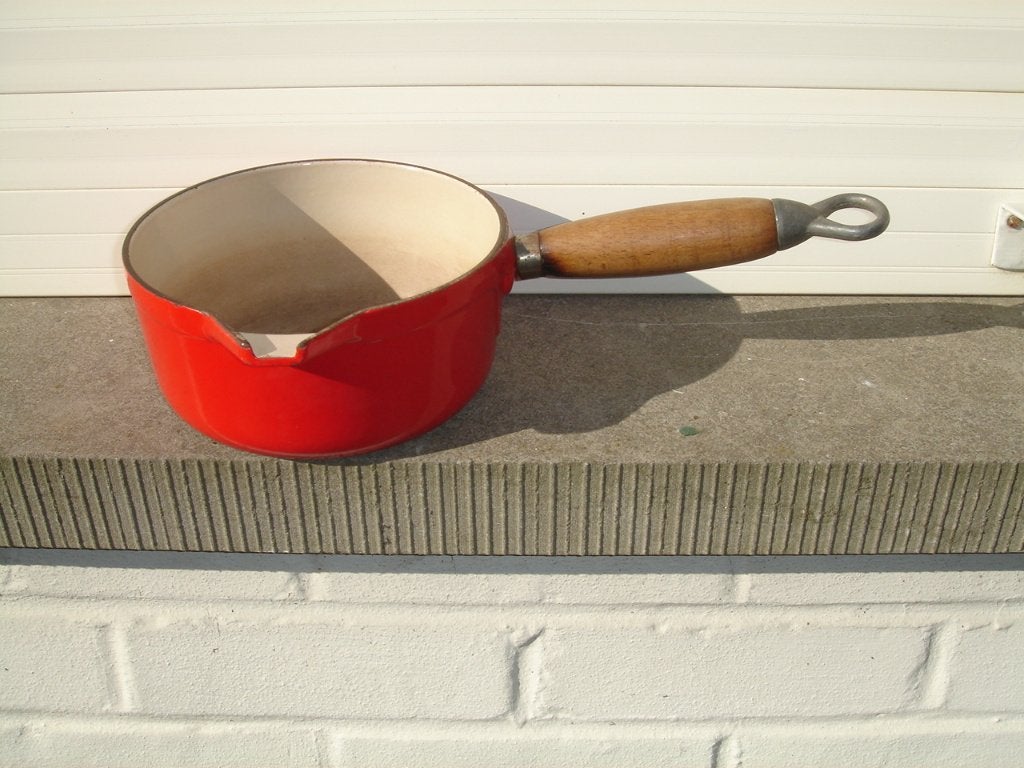 GIETIJZEREN KOEKENPAN 16 cm, Ophalen, Gebruikt, Gietijzer
