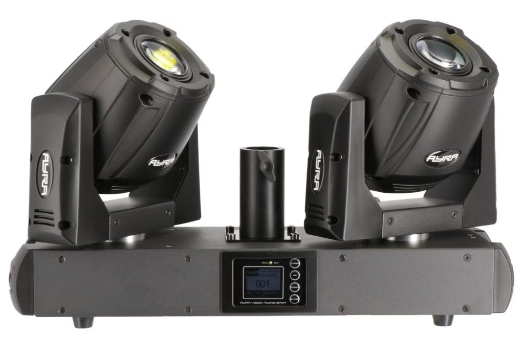 Ayra Vision Twins Spot LED movinghead set met flightcase, Enlèvement, Comme neuf, Lumières, Couleur