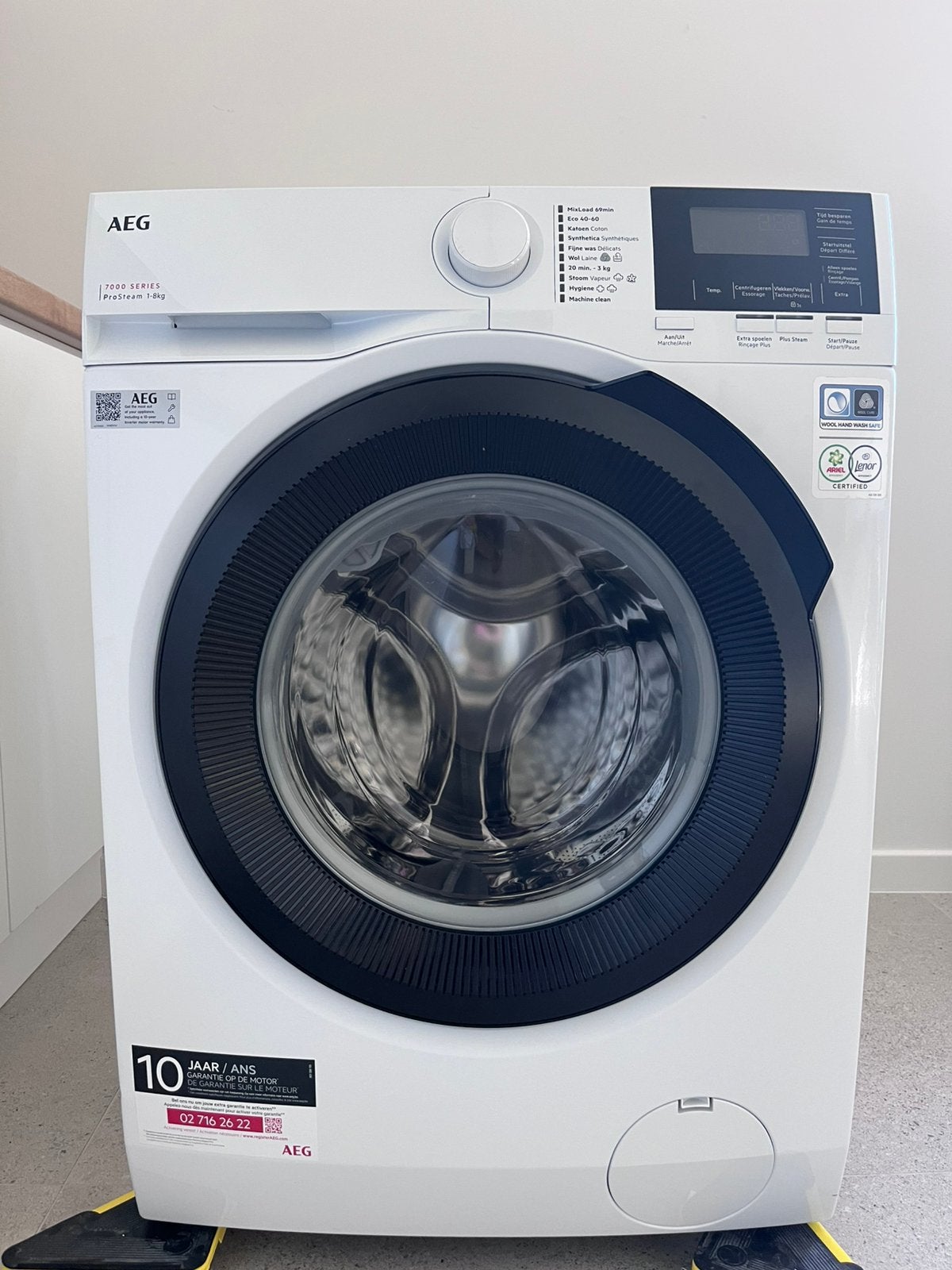 Wasmachine AEG 7000 series prosteam 1-8kg, Elektronische apparatuur, Ophalen, Zo goed als nieuw