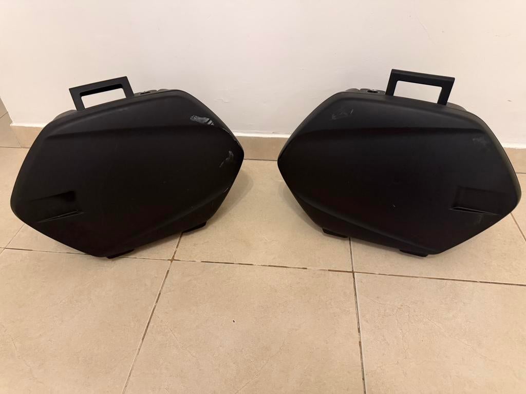 Yamaha touring zijkoffers matt black 20l, Motoren, Ophalen, Gebruikt