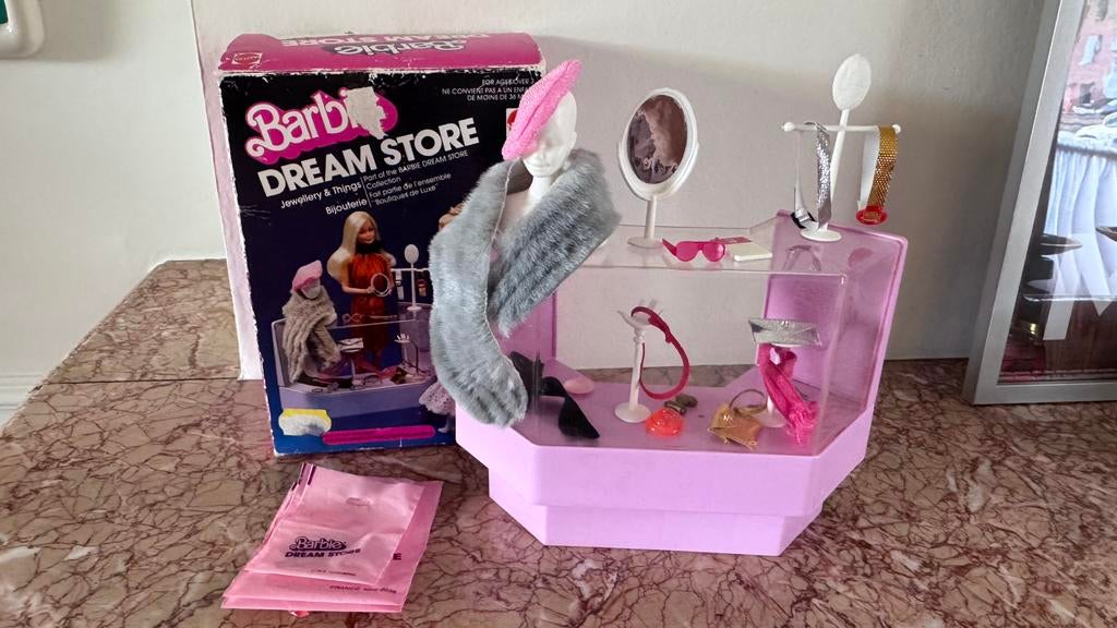 Vintage Barbie winkel, incl doos, Verzamelen, Ophalen of Verzenden, Gebruikt, Accessoires