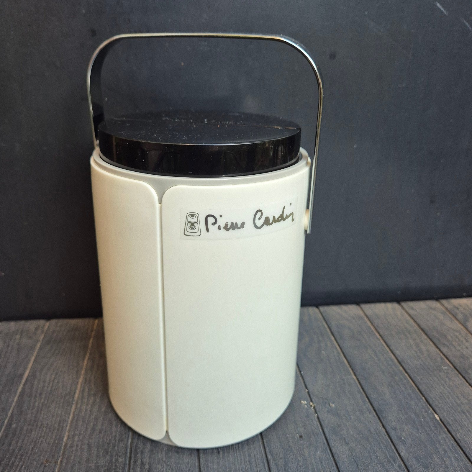 Pierre Cardin, seau à glace, ère spatiale, années 60 et 70, Enlèvement ou Envoi, Blanc
