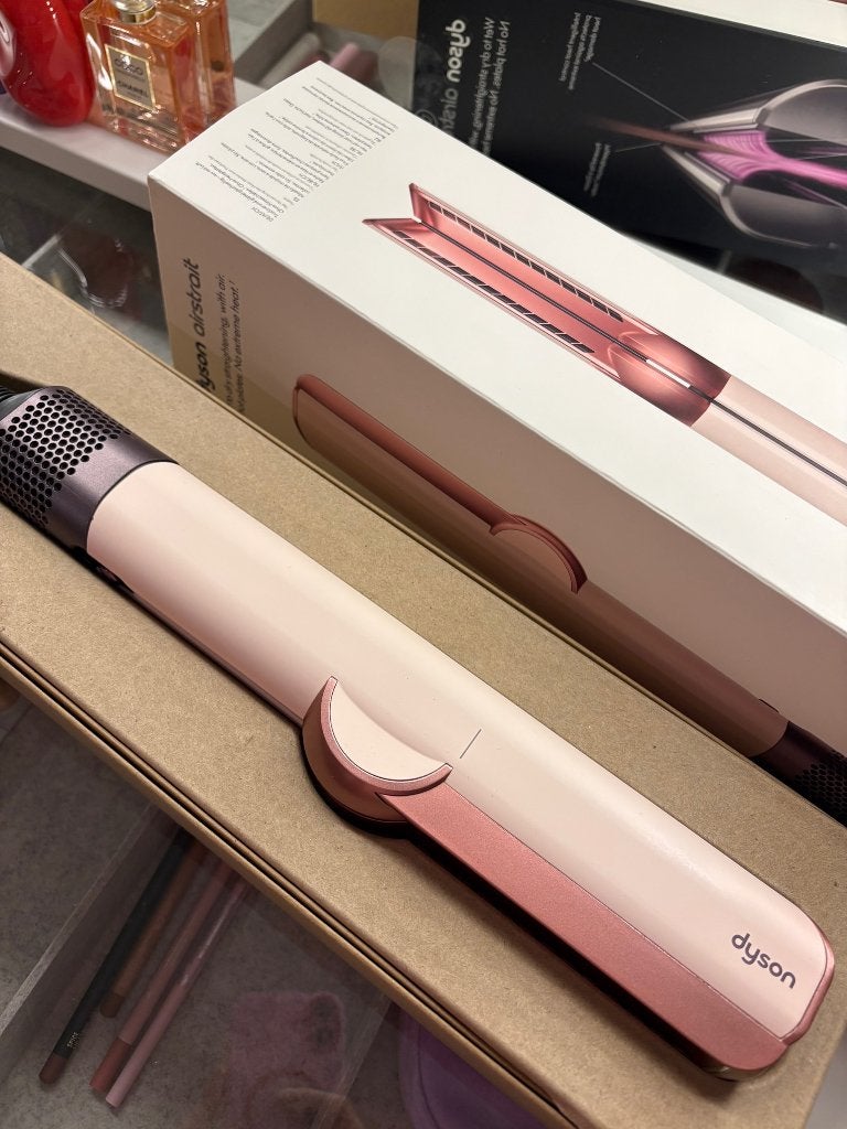 Dyson Airstrait Ceramic Pink, Ophalen of Verzenden, Zo goed als nieuw, Krultang of Stijltang