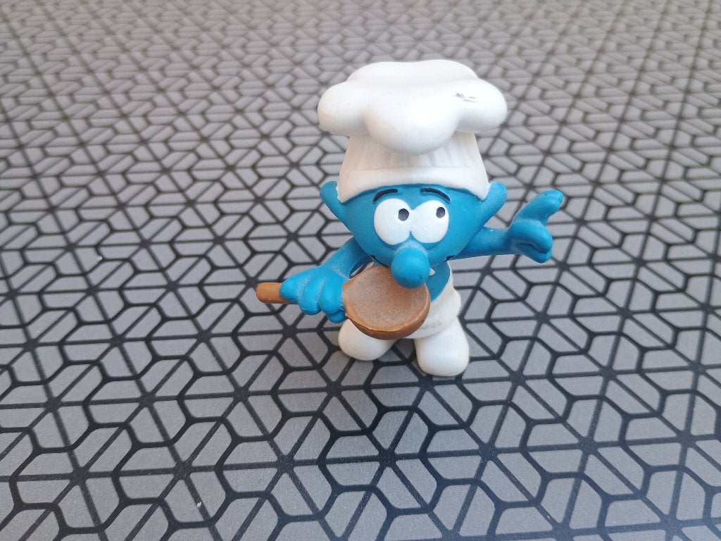 Schtroumpf cuisinier 2.0831, Enlèvement ou Envoi, Utilisé, Autres Schtroumpfs, Poupée, Figurine ou Peluche