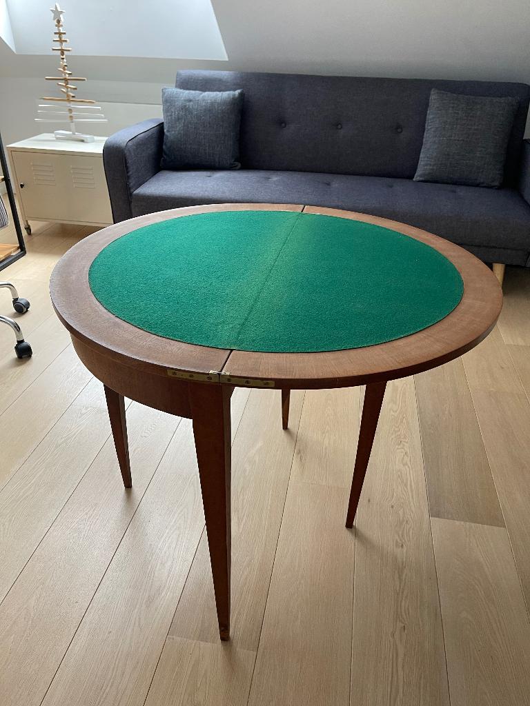 Table de jeux vintage pliante – table bridge / cartes, Antiek en Kunst, Antiek | Meubels | Tafels, Ophalen
