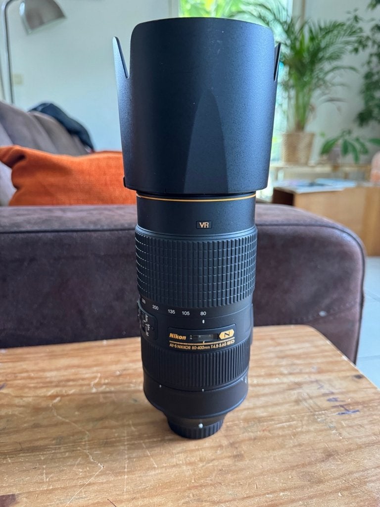 Nikon AF-S NIKKOR 80-400mm f/4.5-5.6G ED VR, Ophalen, 400 mm, Gebruikt, Handmatige focus