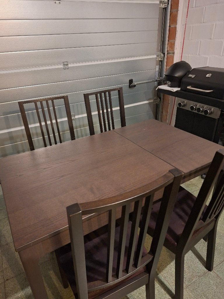 Tafel en 4 stoelen, Ophalen, Gebruikt