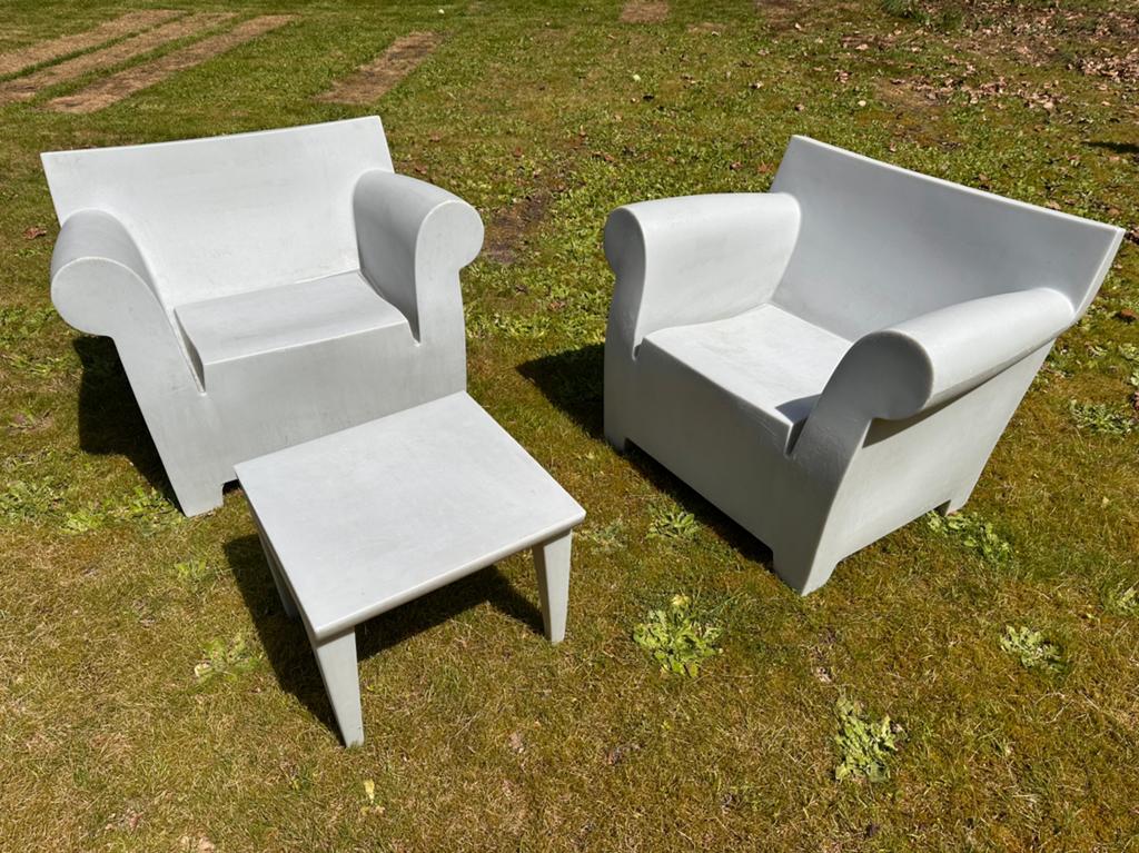 Clubs lounge Kartell + table, Jardin & Terrasse, Synthétique, Enlèvement, Utilisé, Table d'appoint