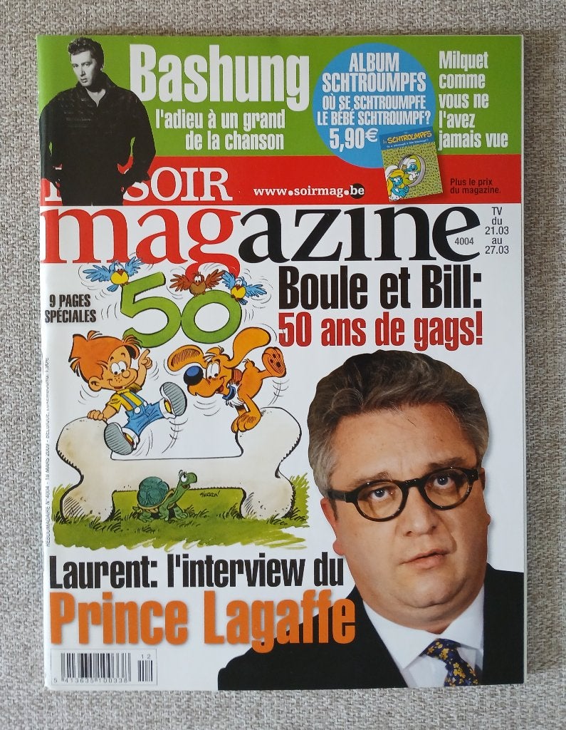BD Revue Soir Magazine Boule et Bill 50 ans de gags Roba, Une BD, Enlèvement ou Envoi, Neuf