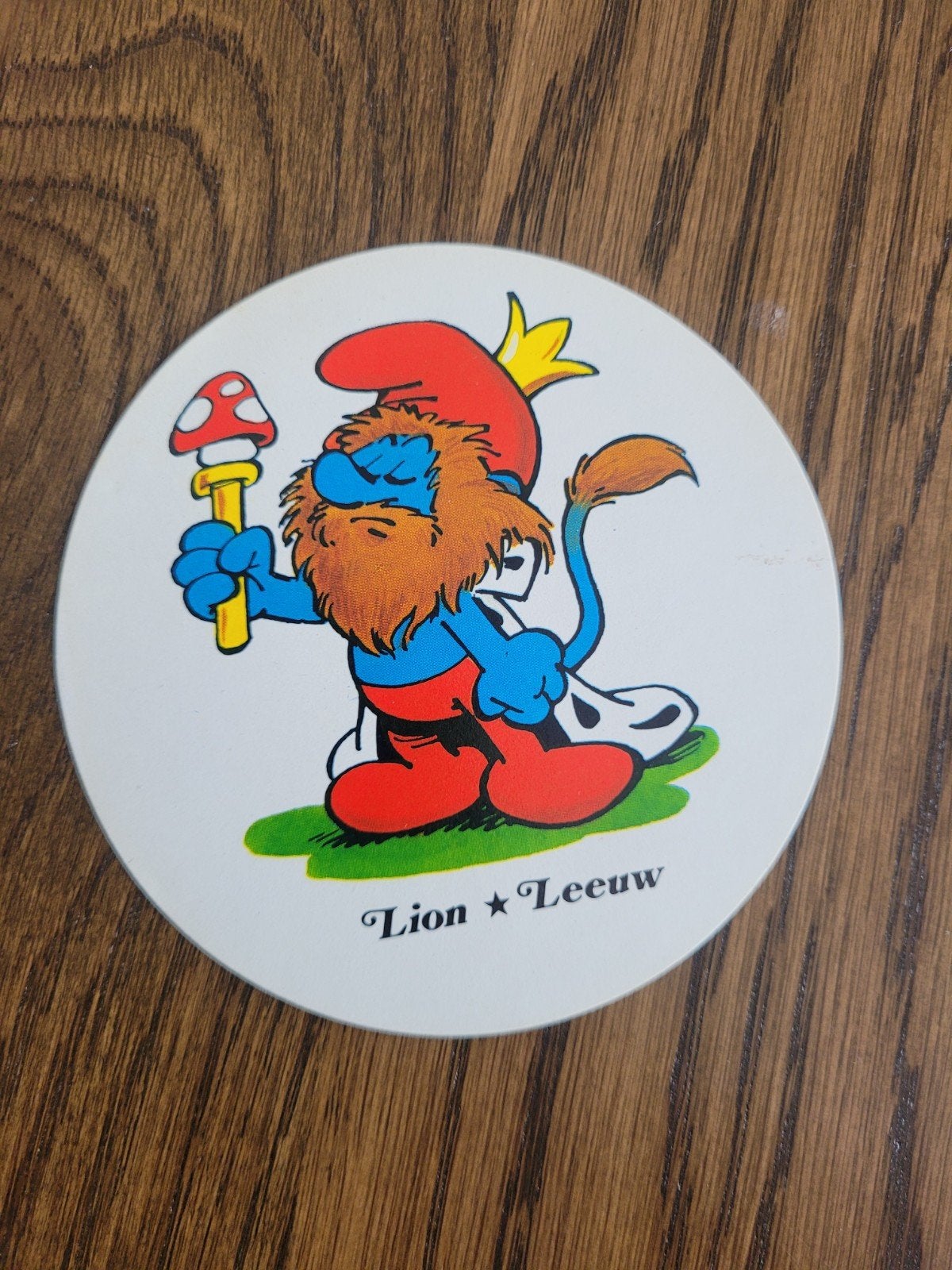 oude sticker de smurfen Milkana, Ophalen of Verzenden