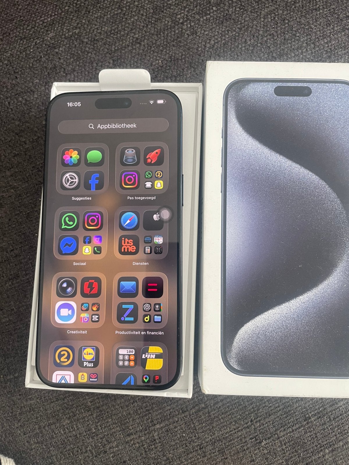 Mooie iPhone 15 pro max geen enkele kras, Télécoms, Enlèvement, Comme neuf, IPhone 15