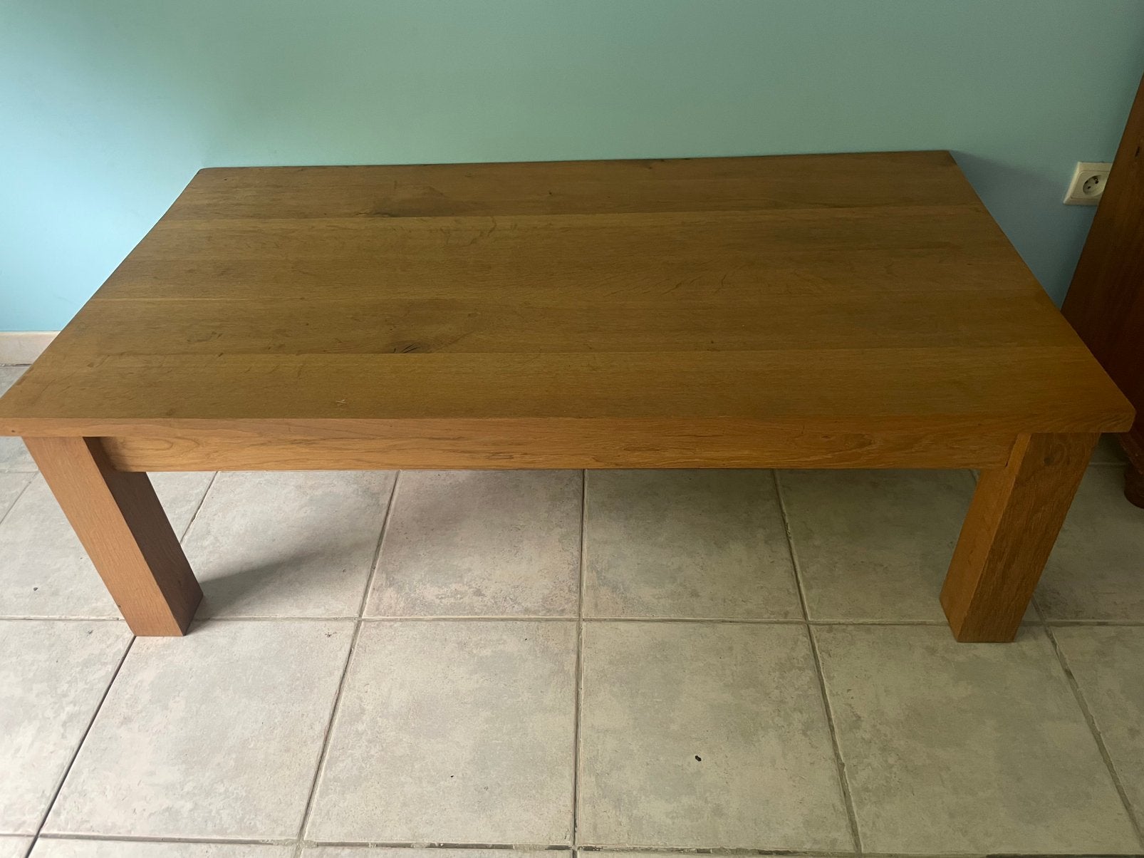 Eiken salontafel, Huis en Inrichting, Ophalen, Gebruikt