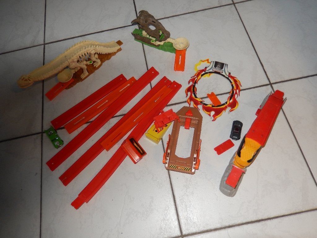 Hotweel accessoires met 1 auto, Enlèvement ou Envoi, Utilisé