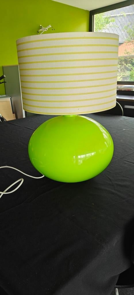 Lamp, Huis en Inrichting, Ophalen, Groen met wit/groene strepen, 50 tot 75 cm, Zo goed als nieuw