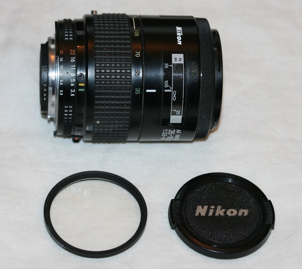 Nikon analoog lens AF Nikkor 35-105 mm 1:3.5-4.5, Ophalen of Verzenden, Gebruikt
