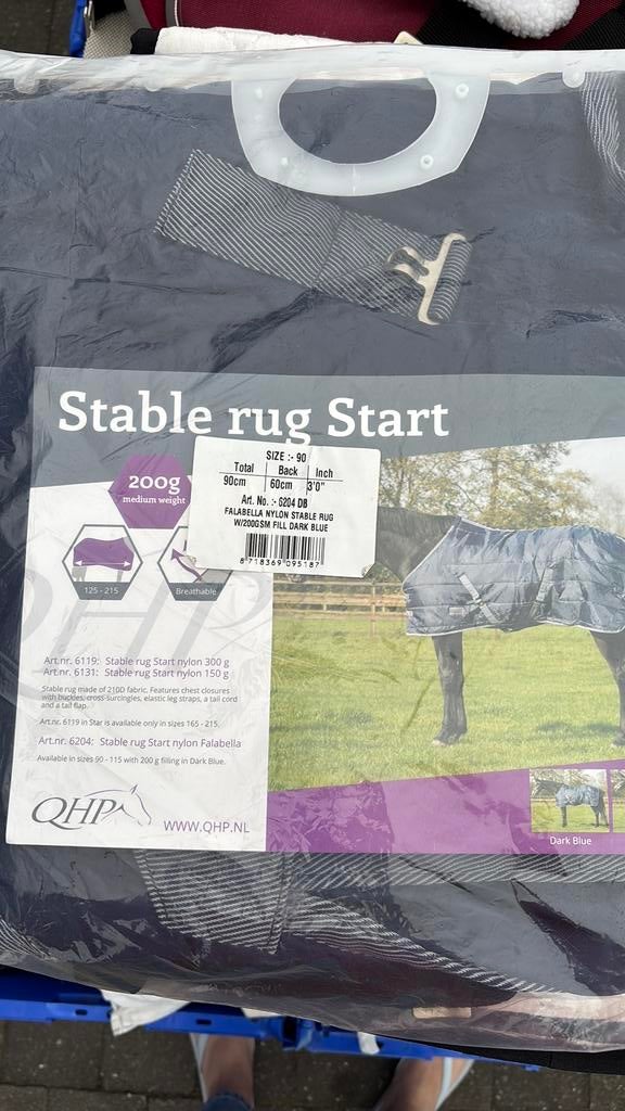 Staldeken kleine pony, Ophalen, QHP, Zo goed als nieuw, Blauw
