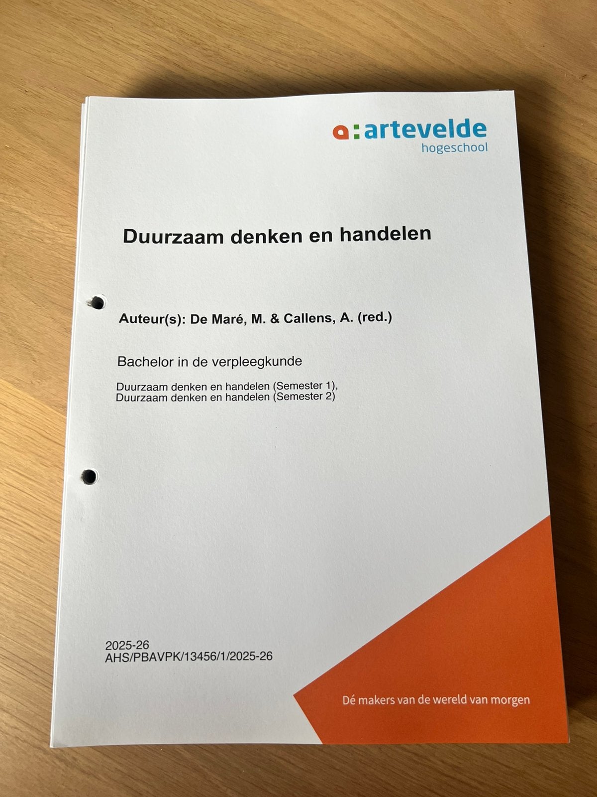 Duurzaam denken en handelen (Arteveldehogeschool), Boeken, Ophalen of Verzenden, Nieuw, Hogeschool