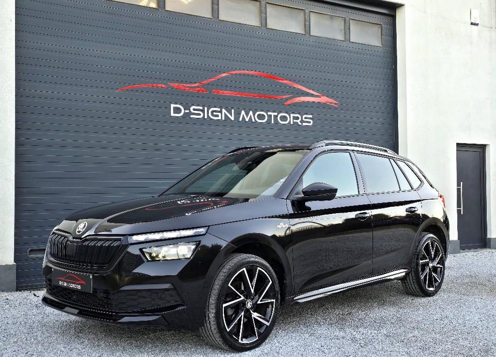 SKODA KAMIQ 1.5 TSI DSG (150pk) MONTE CARLO 2022 34.447km !!, Auto's, Skoda, Stof, 1498 cc, 4 cilinders, Zwart