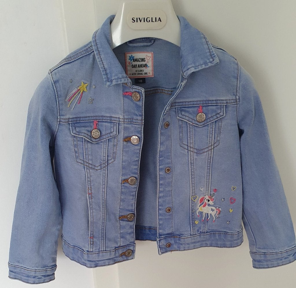 Veste en jeans fille 5 ans, 110cm, Ophalen of Verzenden, Meisje