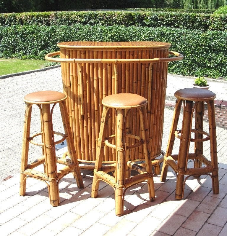 Bamboe Rotan Tiki Bar, Ophalen, Gebruikt