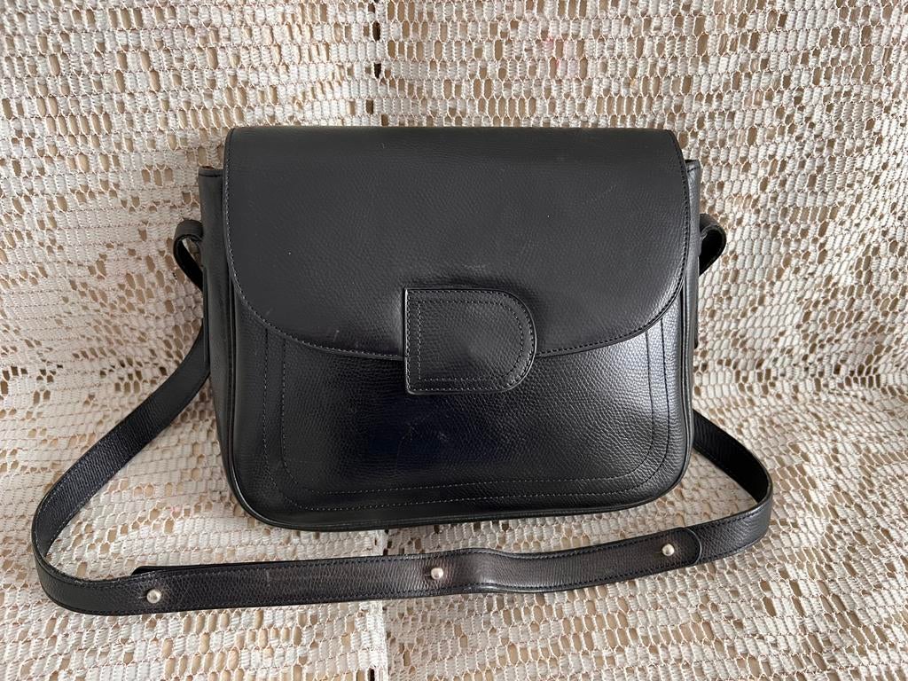 MARINEblauwe leren tas DELVAUX, Handtassen en Accessoires, Ophalen of Verzenden, Zo goed als nieuw, Blauw, Leer