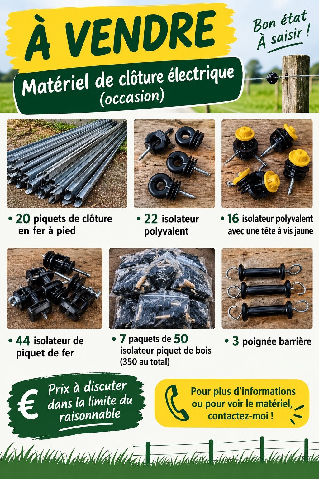 Matériel de clôture, Animaux & Accessoires, Accessoires