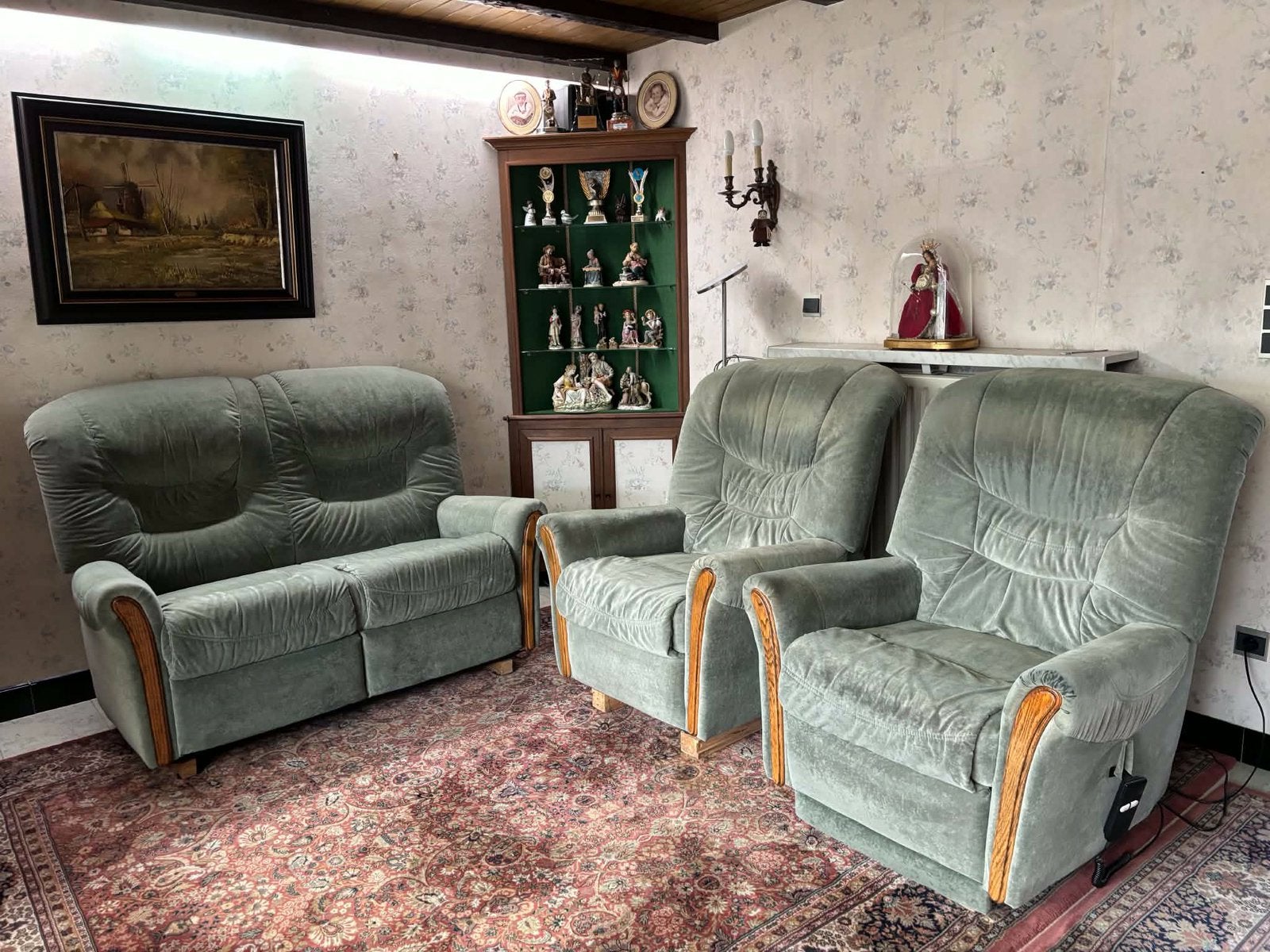 2-zit met 2x electriche relaxen, Huis en Inrichting, Ophalen, Gebruikt, Stof, Klassiek