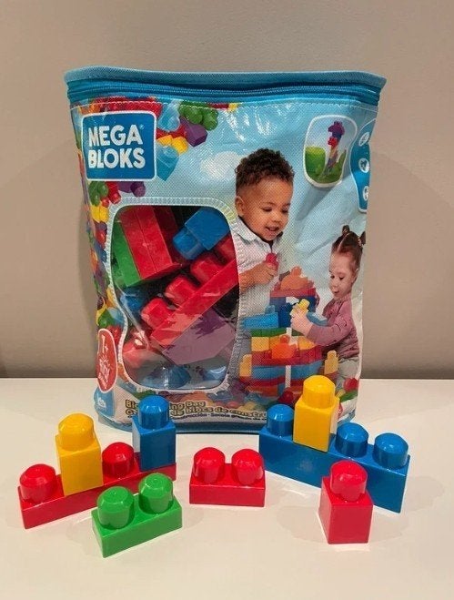 Mega Bloks First Builders Big Building Bag - 60 stuks, Enfants & Bébés, Jouets | Blocs de construction, Enlèvement ou Envoi, Comme neuf