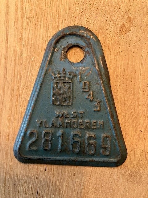 Fietsplaat / Plaque de velo West Vl 1943, Envoi