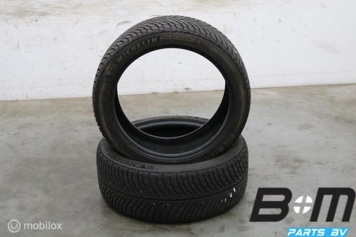 2 x 2254018 92W Michelin Pilot Alpin 5 met 6.5mm 225 40 18, Auto-onderdelen, Banden en Velgen, Gebruikt, Band(en)