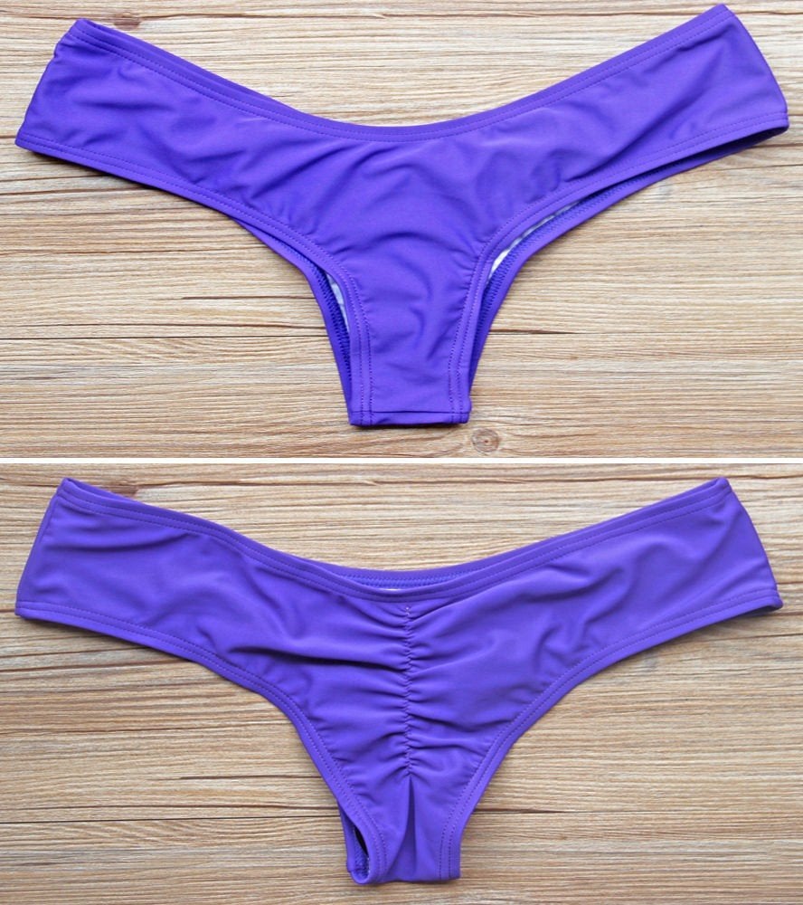 Scrunch cheeky bikini string paars L 36/38, Ophalen of Verzenden, Nieuw, Paars, Bikini