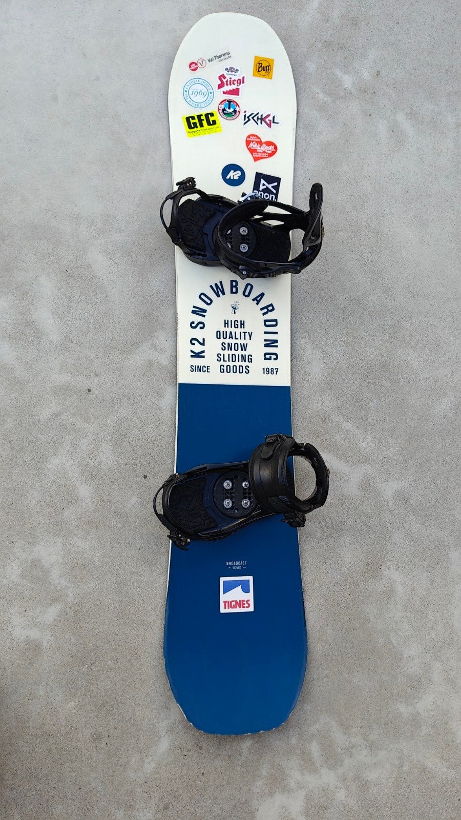 K2 Broadcast 163W met K2 Sonic bindingen, Sports & Fitness, Enlèvement, Utilisé, Planche