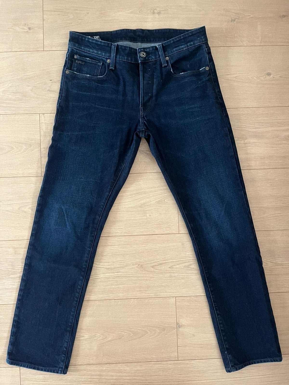 G- star RAW 3301 STRAIGHT broek jeans W33 L32 Z.G.A.N., Kleding | Heren, Ophalen of Verzenden, Zo goed als nieuw, W33 - W34 (confectie 48/50)