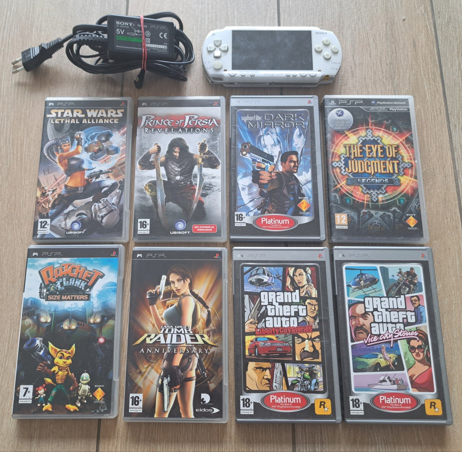 Psp + games, Games en Spelcomputers, Spelcomputers | Sony PSP, Ophalen of Verzenden, Gebruikt, PSP