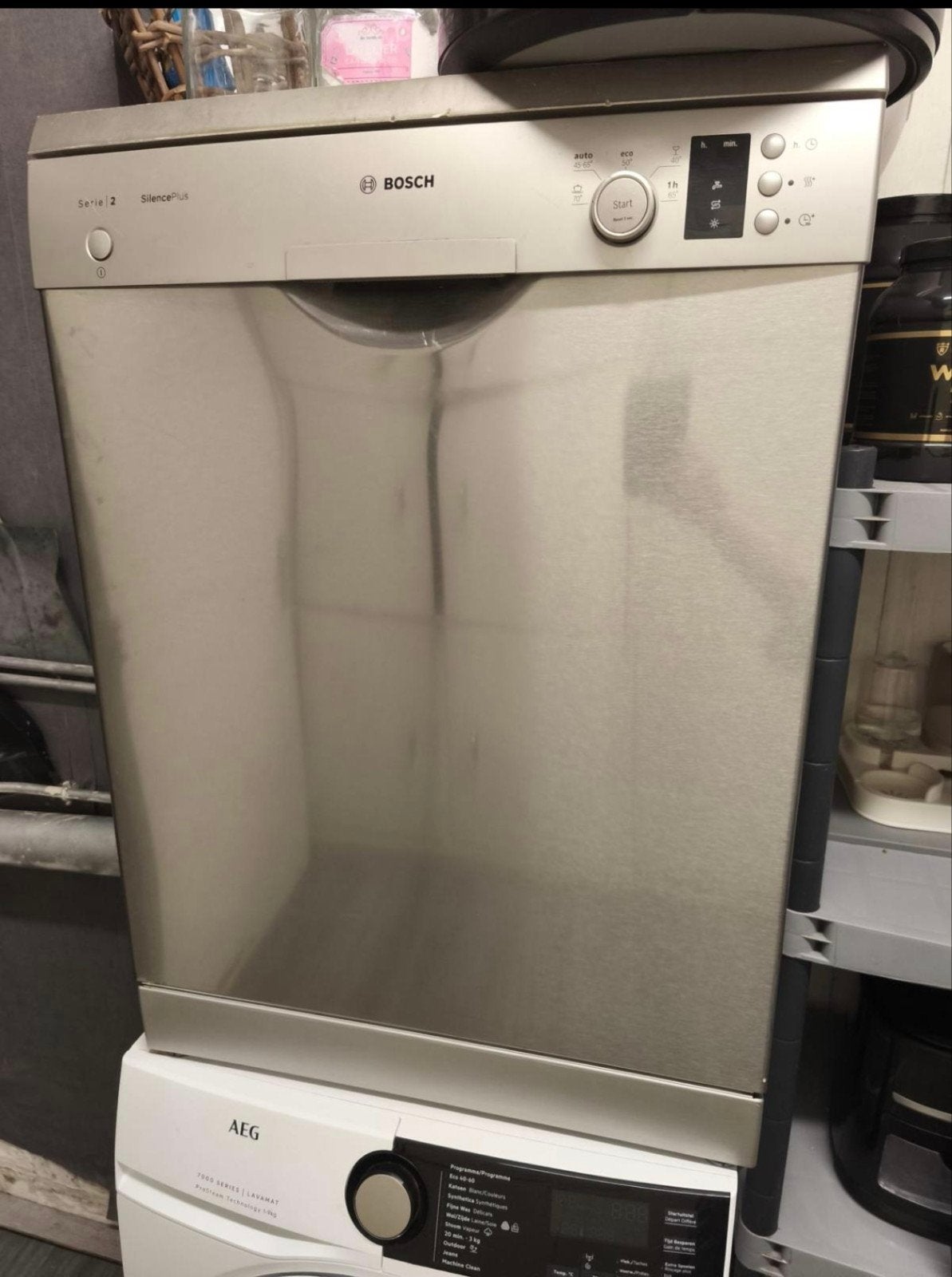 Bosch Vaatwasser SMS25AI02E — Vrijstaand 60 cm — Inox, Ophalen of Verzenden, Vrijstaand