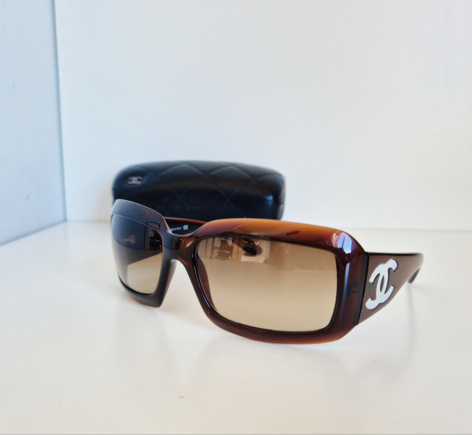 Zeldzame Chanel 5076-h, Overige merken, Zonnebril, Bruin, Ophalen of Verzenden
