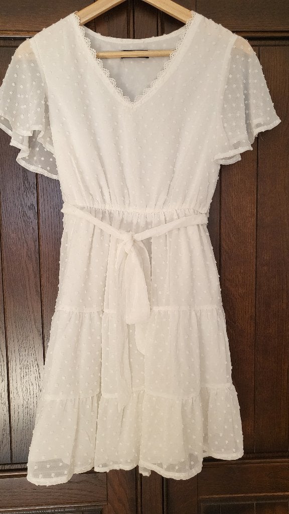 Witte jurk, maat XS, Wit, Ophalen of Verzenden, Zo goed als nieuw, Maat 34 (XS) of kleiner