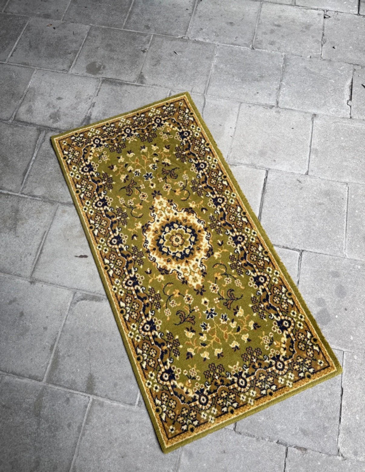 Tapis Herek vintage en 100% laine peignée Ramadan  120x60 cm, Maison & Meubles, Enlèvement, Comme neuf, Brun
