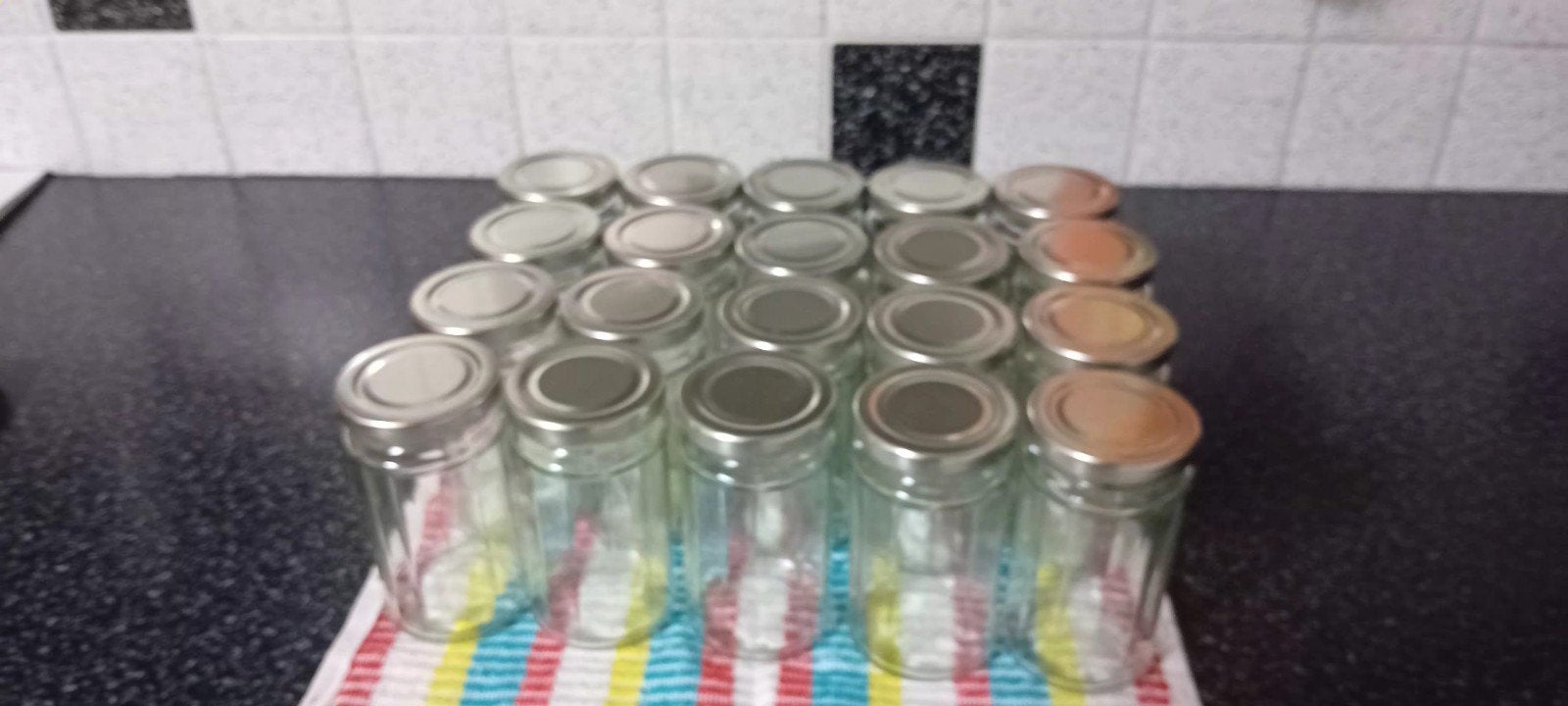 20 glazen potjes met schroefdop  NIEUW, Ophalen