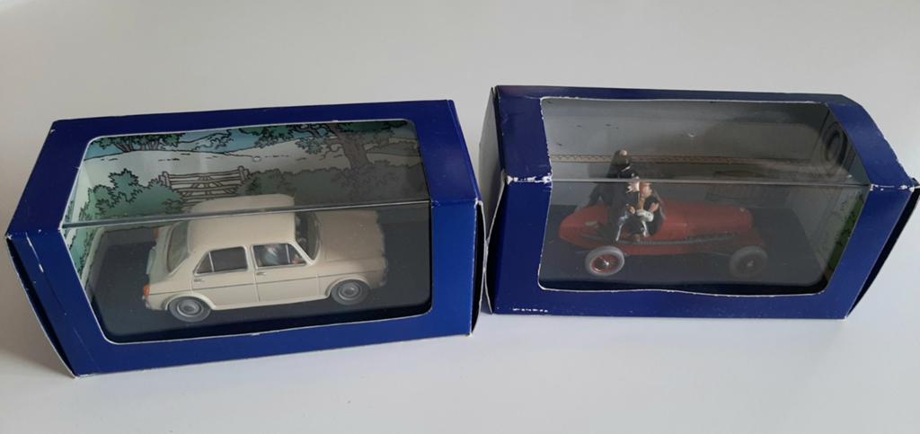 2 kuifje auto's met certificaten  1/43, Verzamelen, Ophalen of Verzenden, Kuifje
