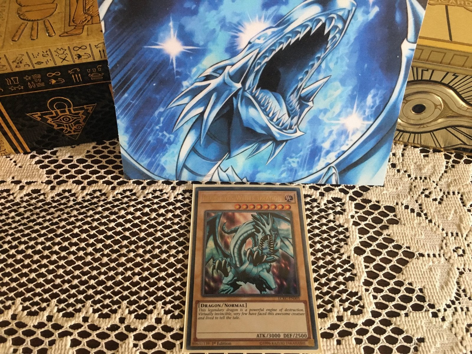 1st Edition Blue-Eyes White Dragon - Yu-Gi-Oh!, Hobby en Vrije tijd, Verzamelkaartspellen | Yu-gi-Oh!, Ophalen of Verzenden, Zo goed als nieuw