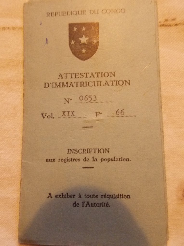 ID d'enregistrement du Congo (A), Collections, Enlèvement ou Envoi, Autres, Autres types