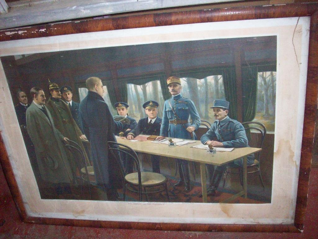 cadre vintage français signature de l armistice, Antiek en Kunst, Antiek | Brons en Koper, Ophalen