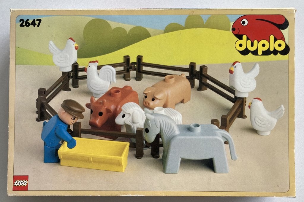 Boîte lego duplo 2647 ANIMAUX DE LA FERME - 1985, Enlèvement ou Envoi, Complet, Ensemble complet, Comme neuf