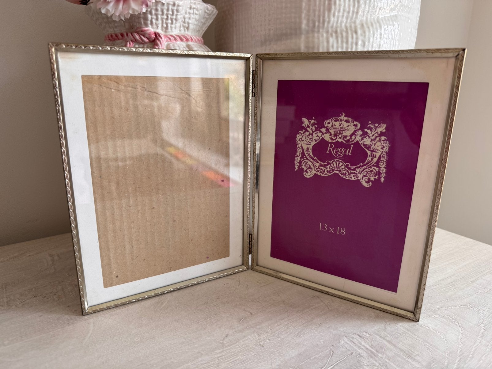 Vintage verzilverde kader, Ophalen, Gebruikt, Fotolijst, Zilver